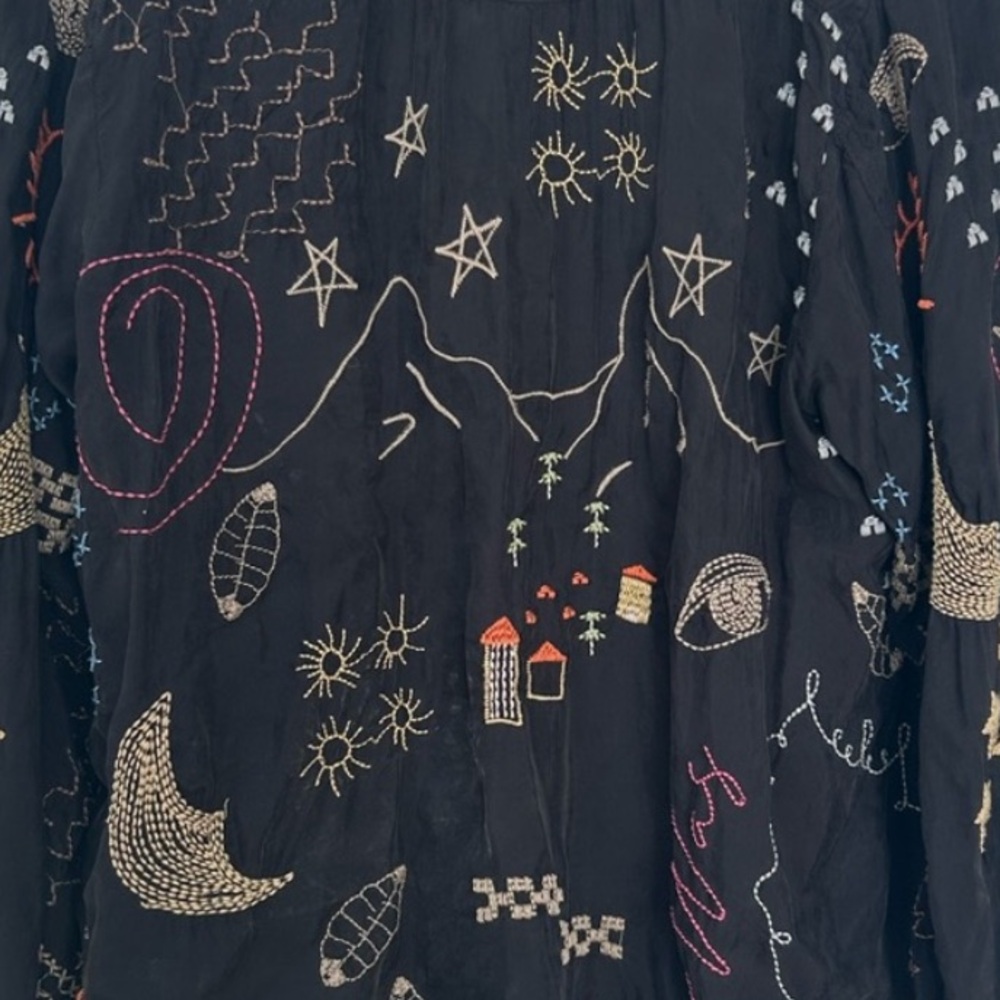 Johnny Was Biya Picassa heavily embroidered blouse NWT RARE - Picture 7 of 10
